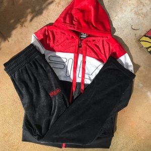 FILA Velour Tracksuit Sweatsuit
